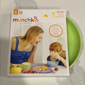 New! Munchkin Vibrant Kids Plates Set